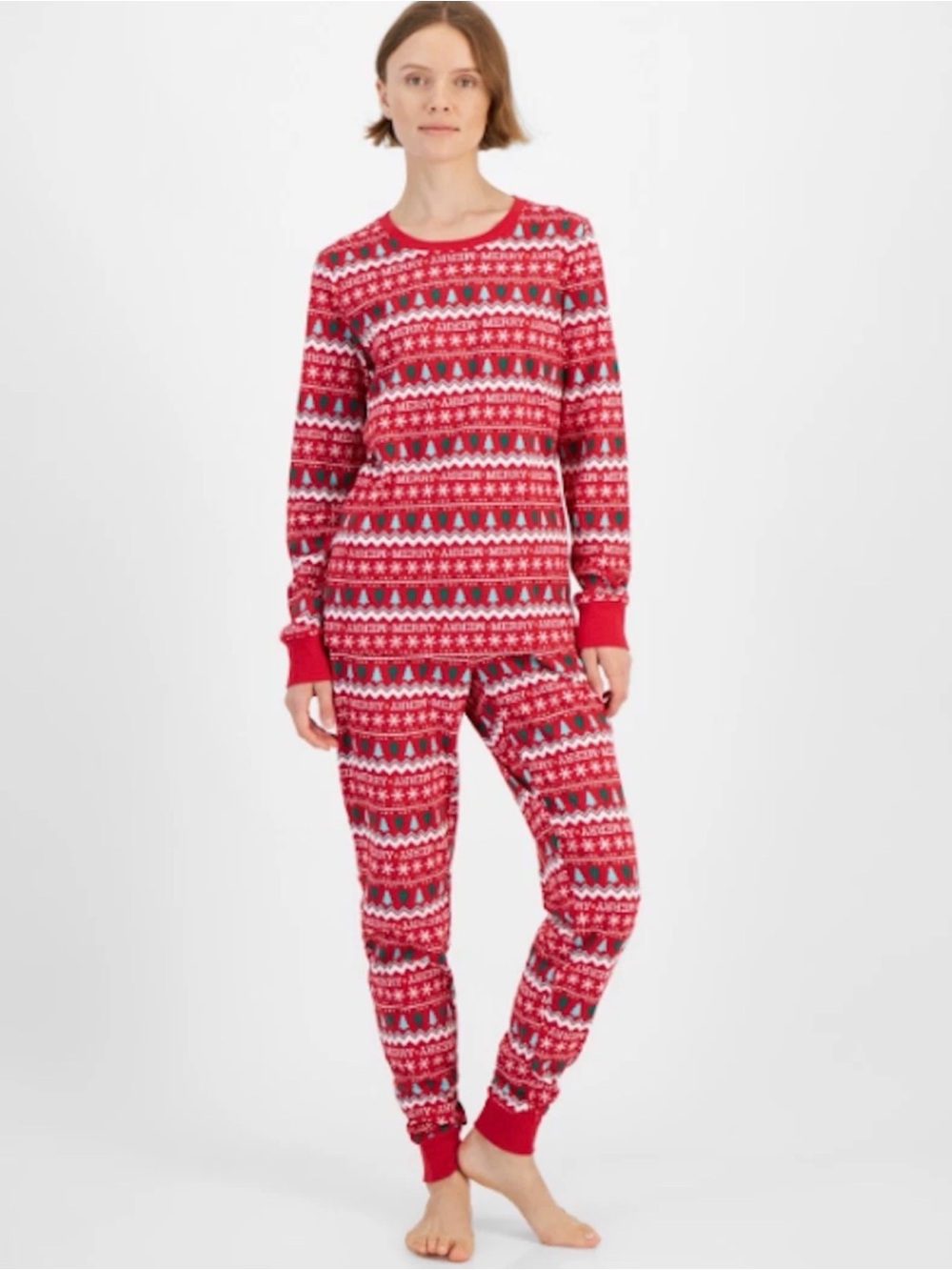 Holiday Lane Merry Mix It Family Christmas Pajama Set Women XL 100% Cotton NWT